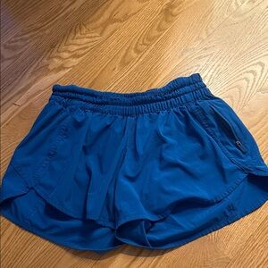 lululemon athletica cobalt blue women's running shorts